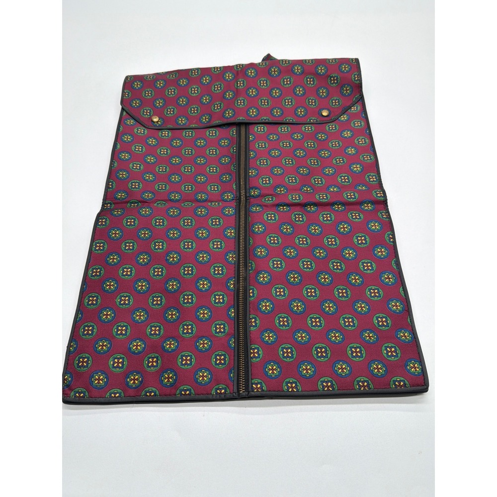 Constance Originals Vintage Made in Italy Burgundy Medallion Travel Garment Bag